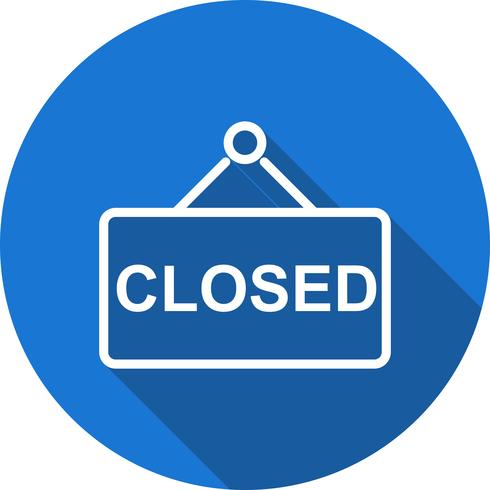 Vector Closed Sign Icon