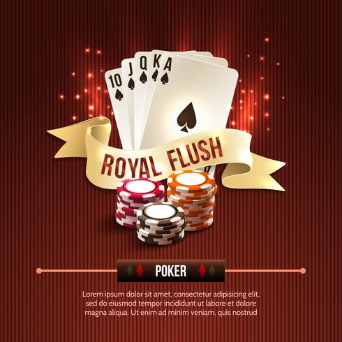 Pocker casino background vector