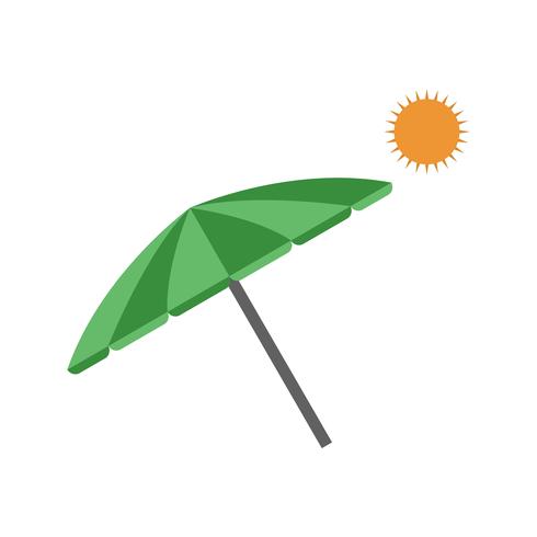 Beach Umbrella Vector Icon