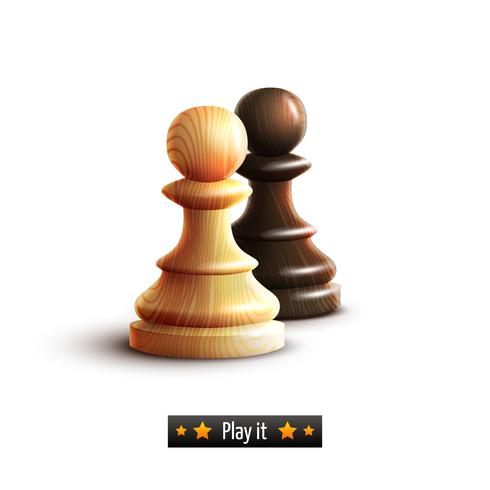 Chess pawns isolated vector