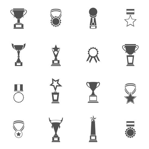 Conjunto de iconos de trofeo vector