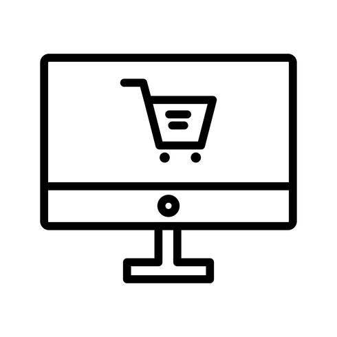 Vector icono de compras en línea