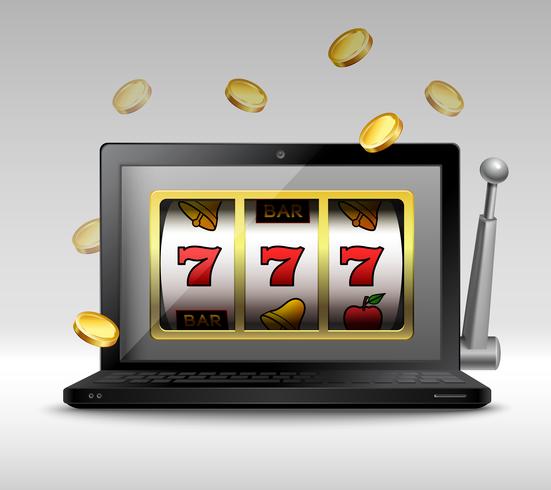 Online gambling concept vector