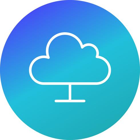 icono de vector de computación en la nube