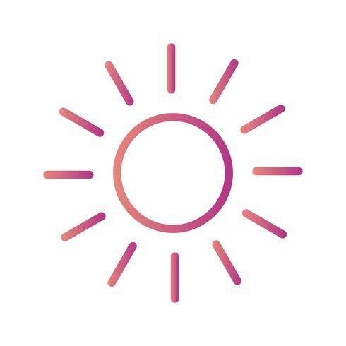 Icono de vector de sol