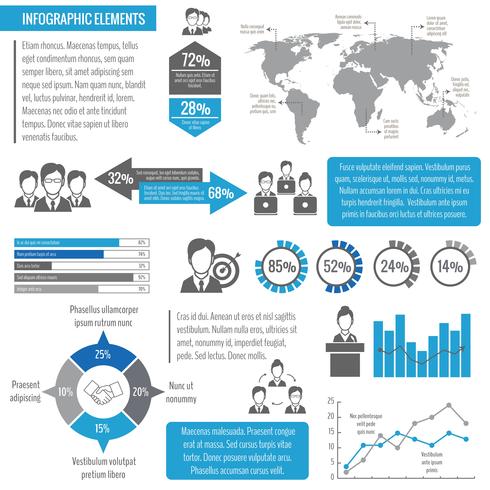 Teamwork business infographic vector