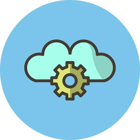 Vector Cloud Settings Icon