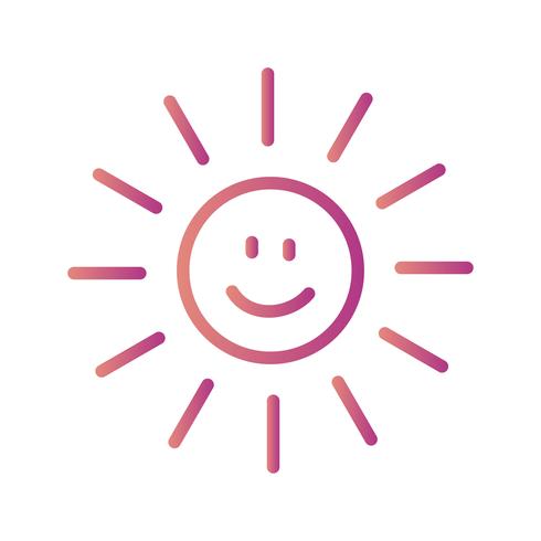 Sun smiling Vector Icon