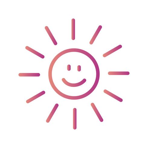 Sun sonriente Vector Icon