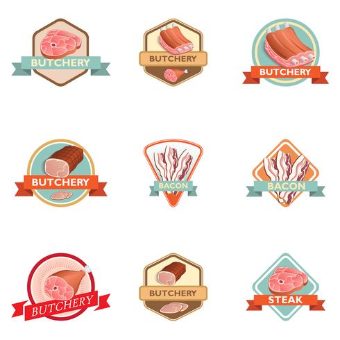 Meat label retro vector