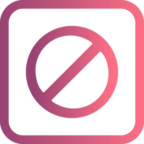 Icono de vector prohibido