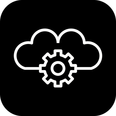 Vector Cloud Settings Icon