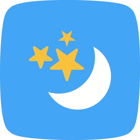 Moon And stars Vector Icon