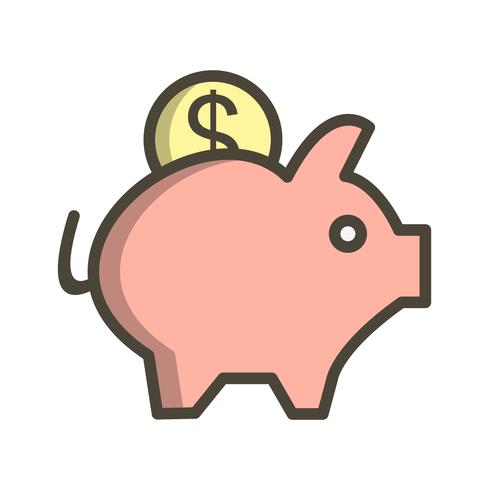 Icono de Vector Piggy Bank
