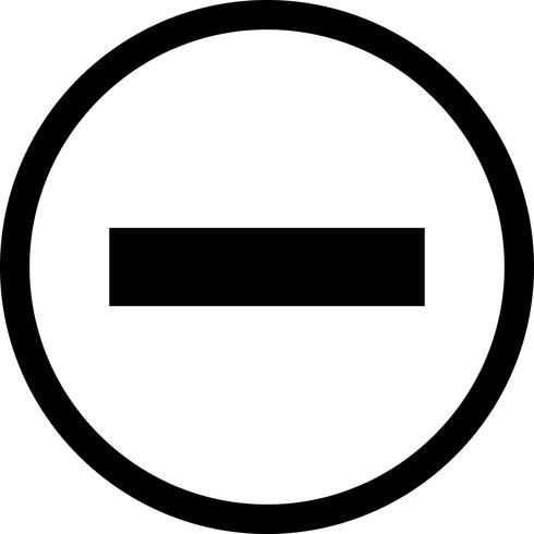 Minus Vector Icon