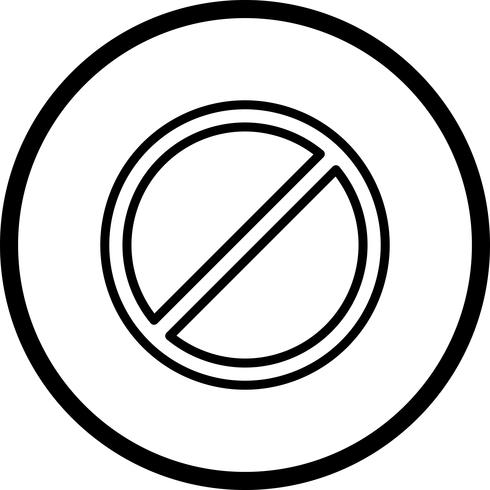 Icono de vector prohibido