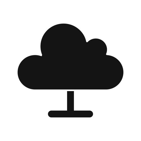 icono de vector de computación en la nube