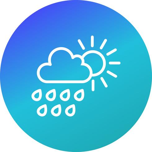 Icono de Vector de lluvia de verano