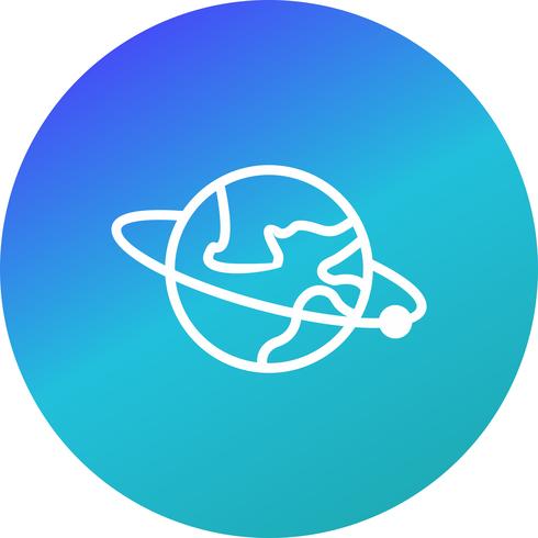 Orbit Around the Earth Vector Icon