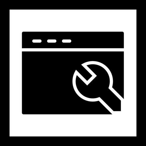 Icono de configuración del navegador de vectores
