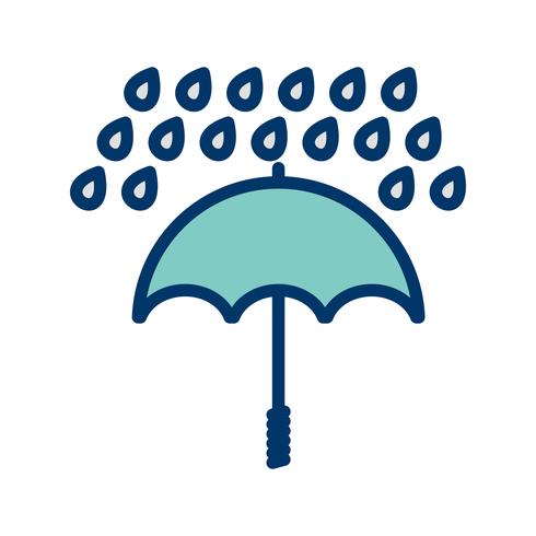 Icono de Vector de paraguas y lluvia