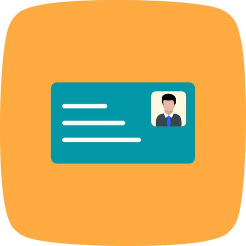 Vector icono de tarjeta de identificación