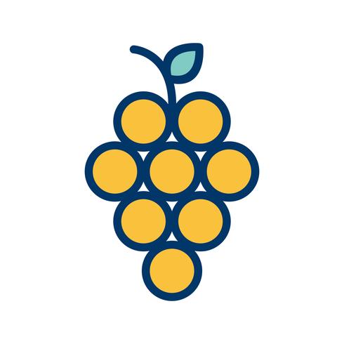 Vector icono de uvas