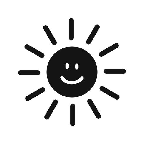 Sun sonriente Vector Icon