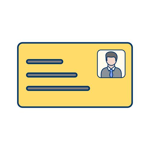 Vector icono de tarjeta de identificación