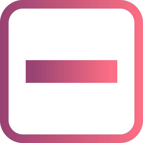 Minus Vector Icon