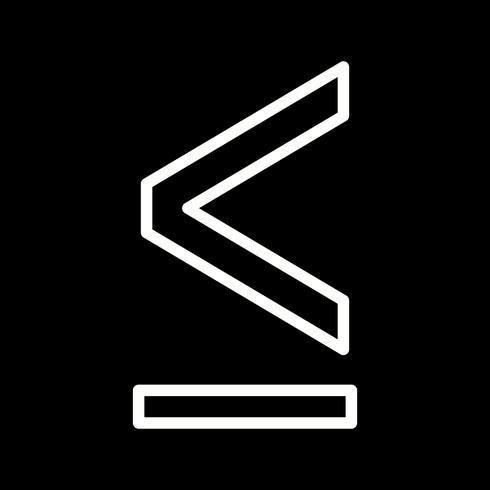 Lessthen Vector Icon
