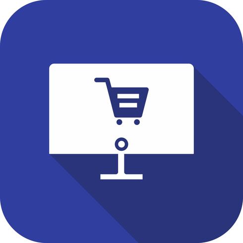 Vector icono de compras en línea