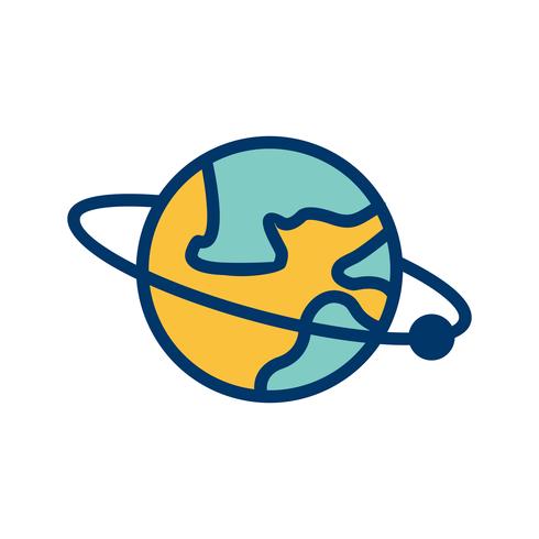 Orbit Around the Earth Vector Icon