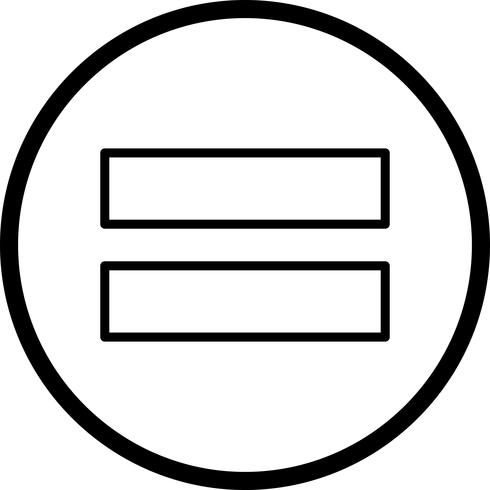 Equal To Vector Icon