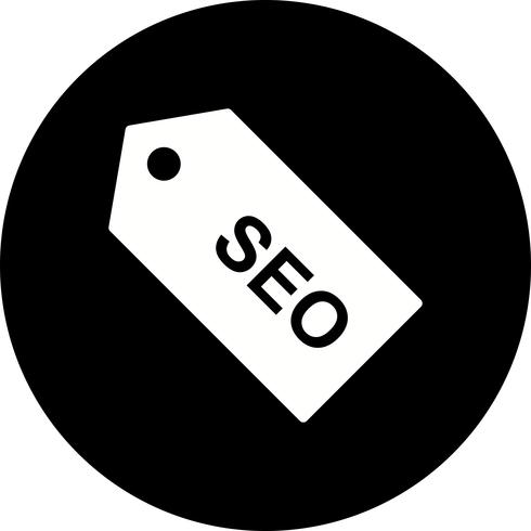 Vector icono de etiqueta SEO