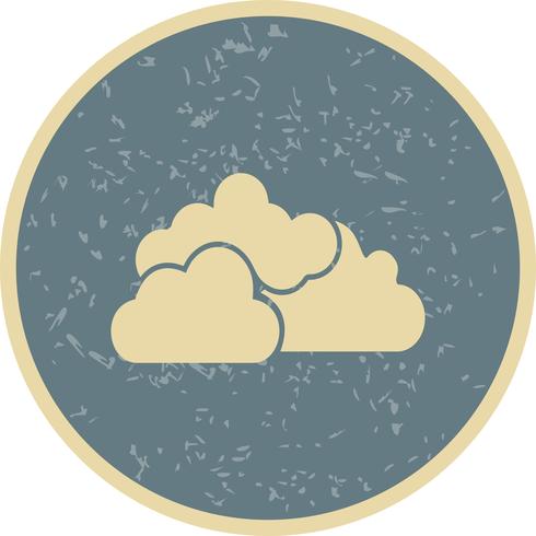 Icono de vector nublado