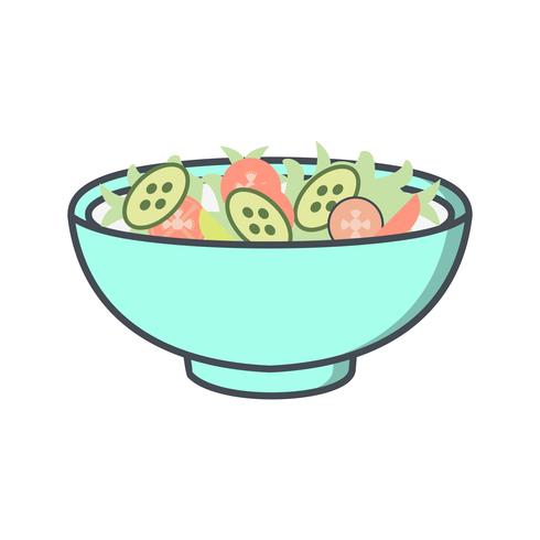 Vector icono de ensalada