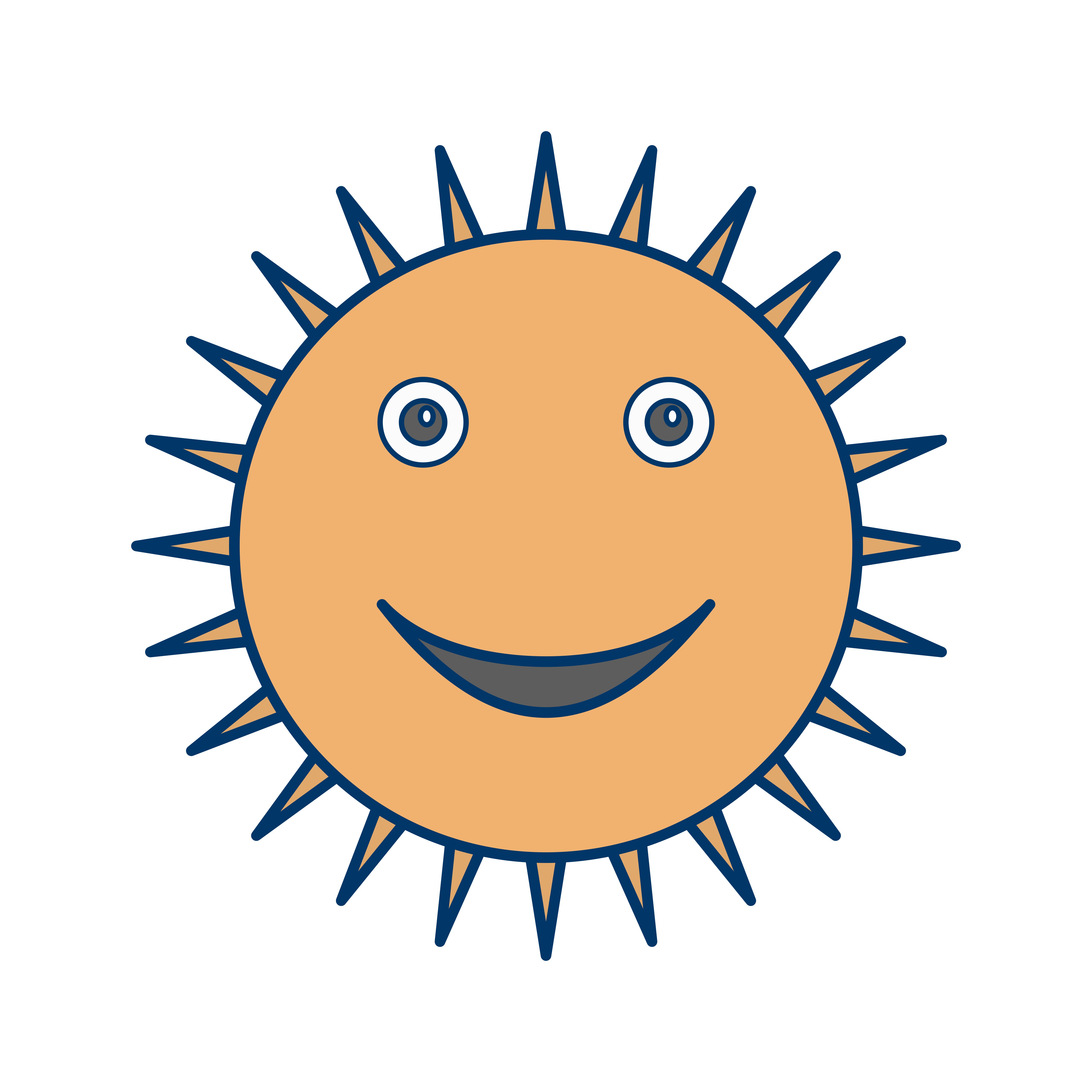 Sun smiling Vector Icon - Download Free Vectors, Clipart Graphics