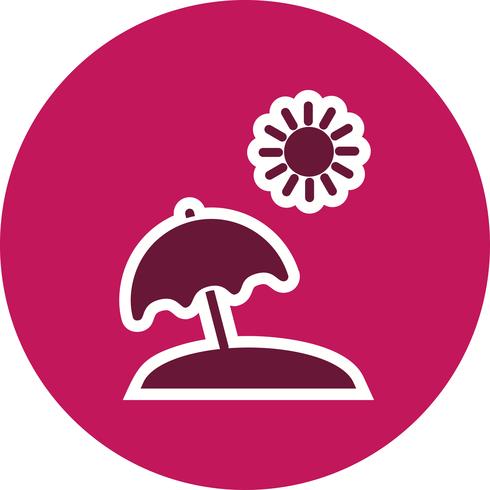 Beach Umbrella Vector Icon
