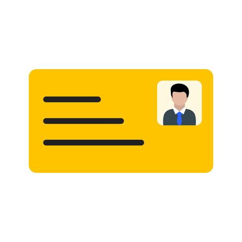 Vector icono de tarjeta de identificación