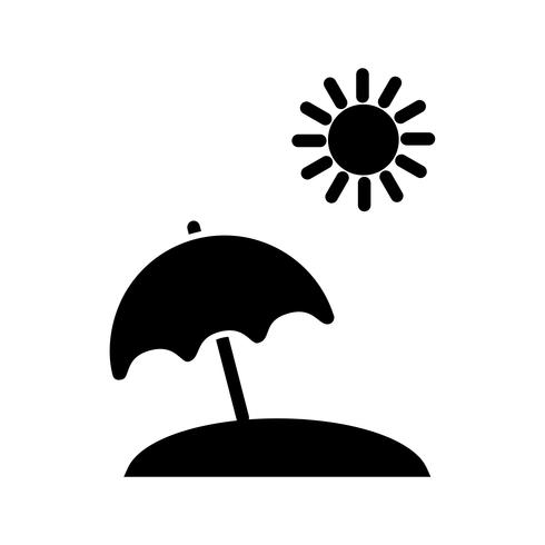 Beach Umbrella Vector Icon