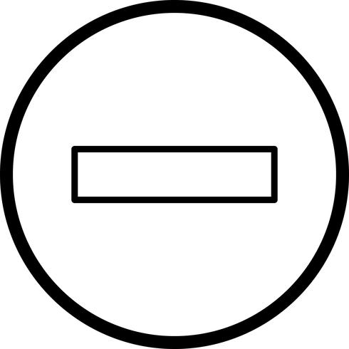 Minus Vector Icon
