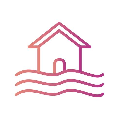 Flood Symbol Vector Icon