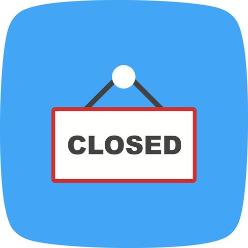 Vector Closed Sign Icon