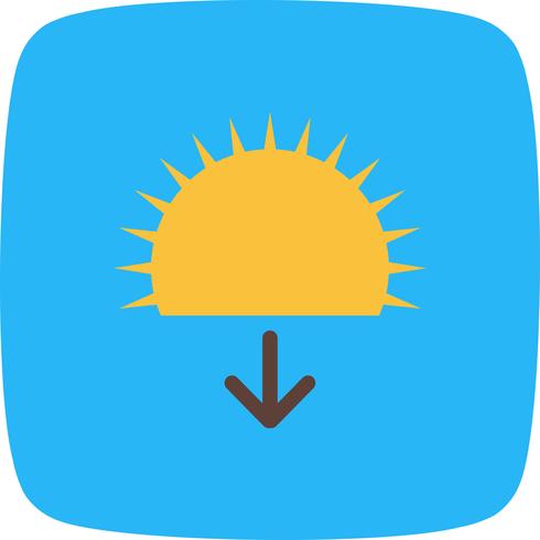 Icono de vector de la puesta del sol