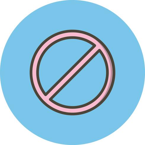 Icono de vector prohibido