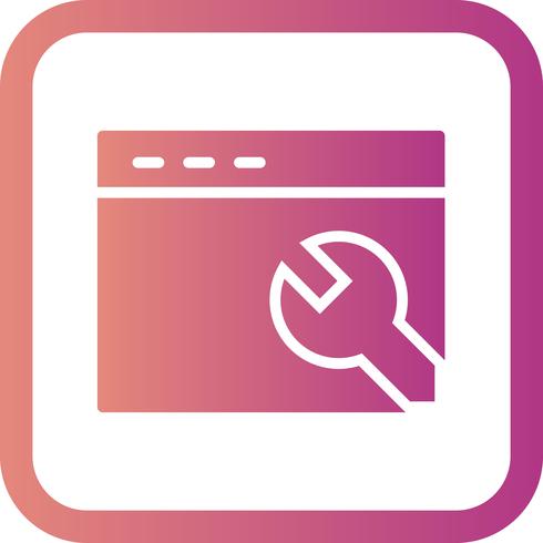 Icono de configuración del navegador de vectores