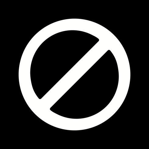 Icono de vector prohibido