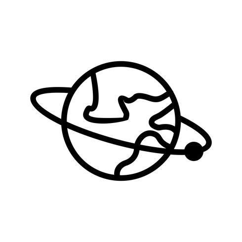 Orbit Around the Earth Vector Icon