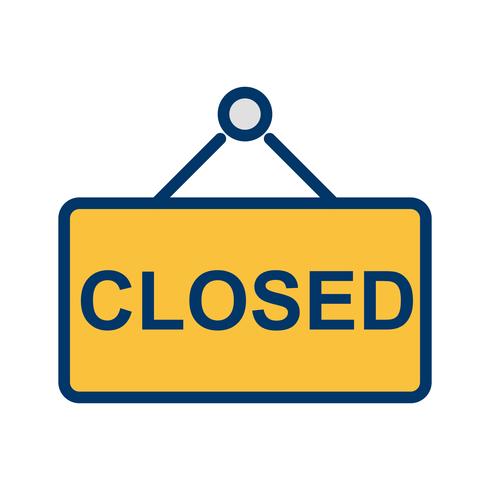 Vector Closed Sign Icon